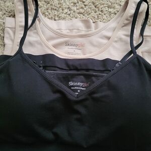 Two Skinny Girl smoother and shaper camisoles with removal pads. Size S.